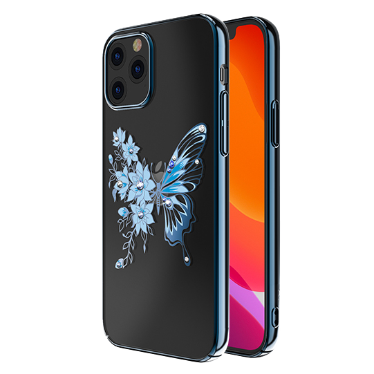Чехол PQY Butterfly для iPhone 12/12 Pro Синий 