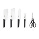 Набор ножей HuoHou HU0057 Fire Kitchen Steel Knife Set с подставкой (6 предметов) - Изображение 140307