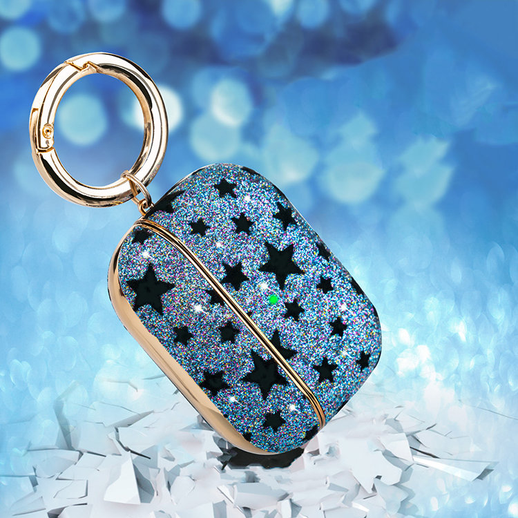 

Чехол PQY Black Star для Airpods Pro Синий Kingxbar Black Star Airpods Pro Case-Blue