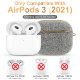 Чехол PQY Crystal Fabric для Apple Airpods 3 Серебро - Изображение 200258