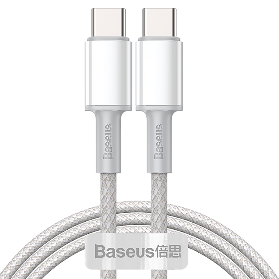 Кабель Baseus High Density Braided Type-C 100W 1м Белый 