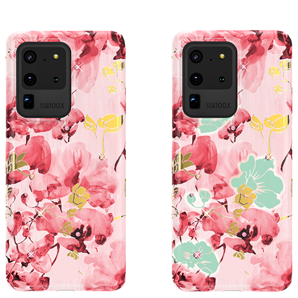 Чехол PQY Spring для Galaxy S20 Ultra Pink Flower 