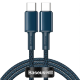 Кабель Baseus High Density Braided Type-C 100W 1м Синий - Изображение 147681