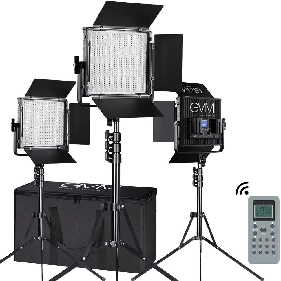 Комплект осветителей (3шт) GVM 672S 