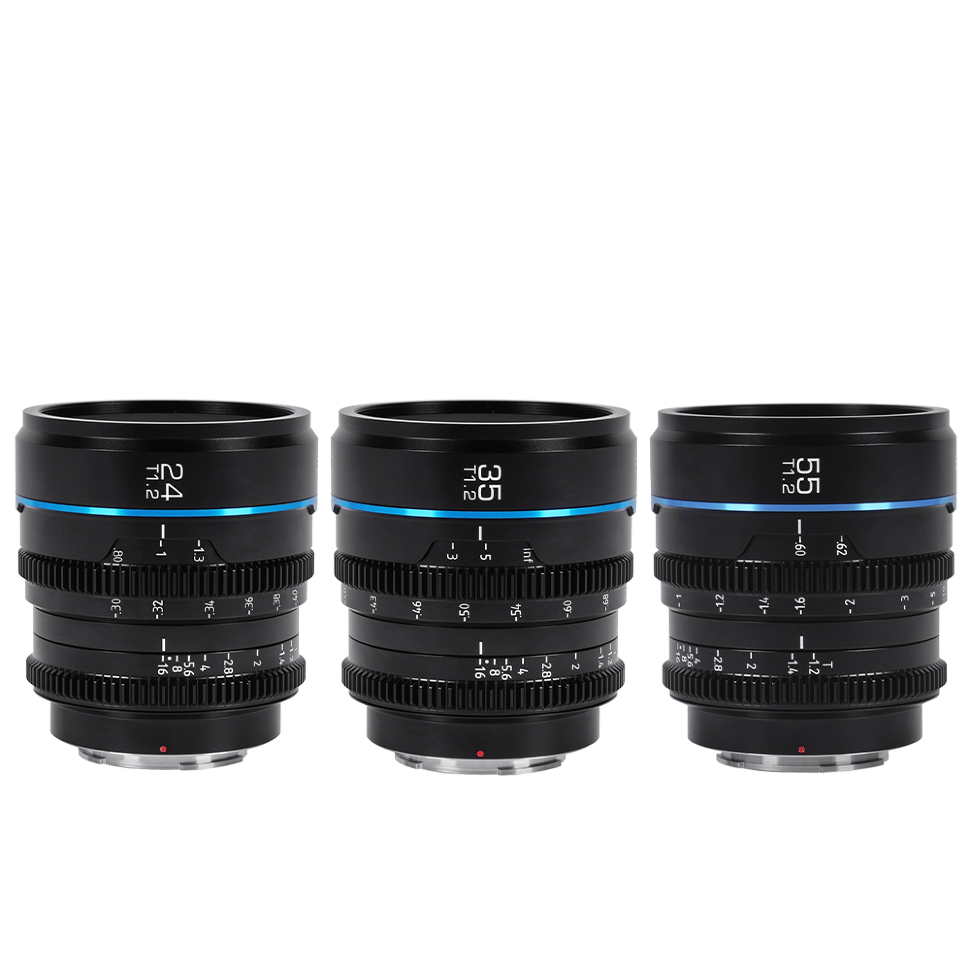 Комплект объективов Sirui Nightwalker 24/35/55mm T1.2 S35 RF Чёрный 
