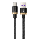 Кабель Baseus HW USB - Type-C 40W 2м Чёрный с золотым - Изображение 132785
