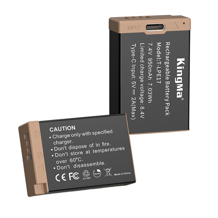 

Аккумулятор KingMa LP-E17 Type-C 950мАч T-LPE17