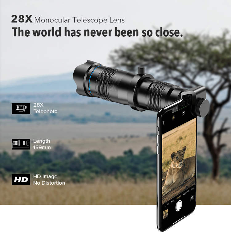 Объектив Apexel 28x Telescope для смартфона APL-JS28X 3990₽