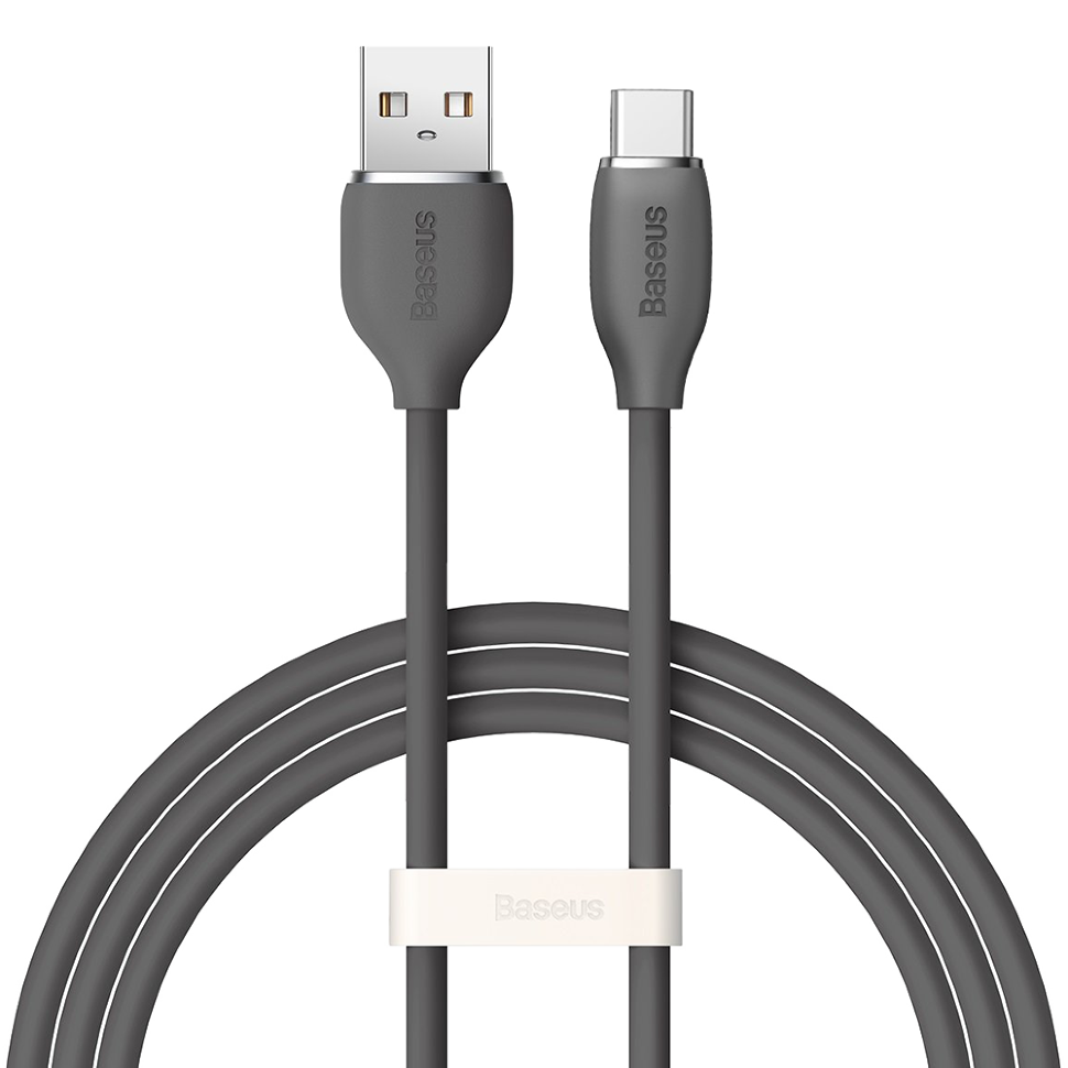 Кабель Baseus Jelly Liquid USB - Type-C 100W 1.2м Чёрный 