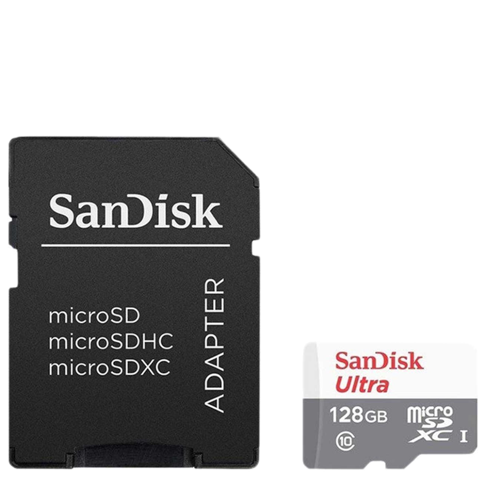 Карта памяти SanDisk Ultra microSDXC 128Gb UHS-I U1 Class10 + SD Adapter 