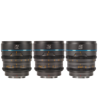 Артикул: 29913. Комплект объективов Sirui Nightwalker 24/35/55mm T1.2 S35 RF Серый