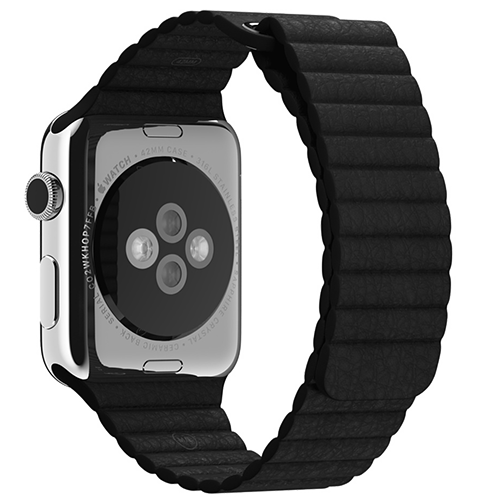 Ремешок кожаный для Apple Watch 38/40 мм Черный 