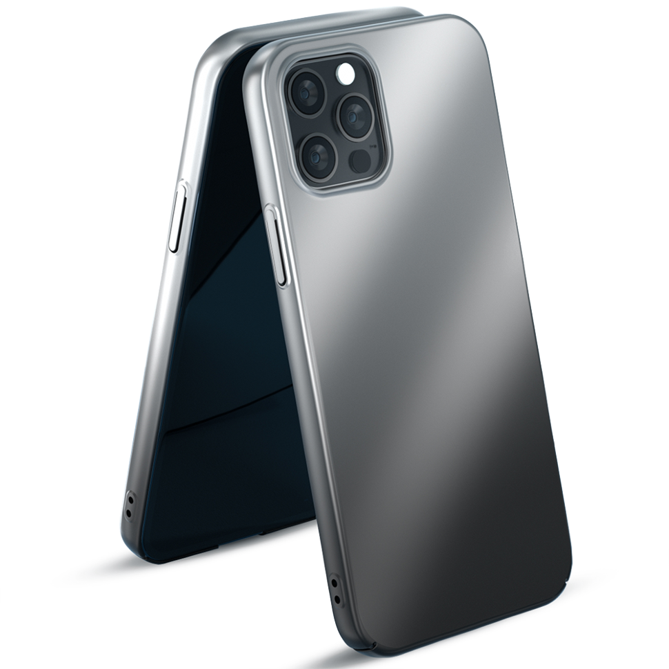 Чехол PQY Aurora для iPhone 12/12 Pro Серебро-Чёрный 