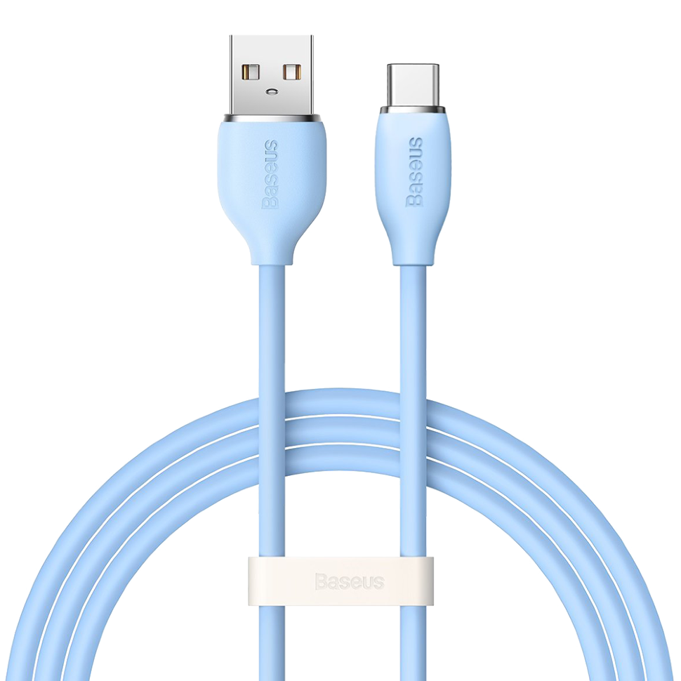 Кабель Baseus Jelly Liquid USB - Type-C 100W 1.2м Синий 