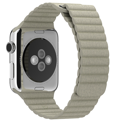 Ремешок кожаный для Apple Watch 38/40 мм Бежевый 