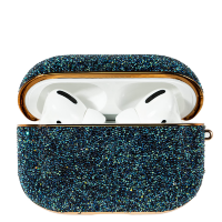 Артикул: 19915. Чехол PQY Crystal Fabric для Apple Airpods Pro Синий