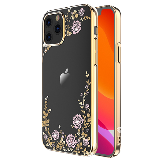 Чехол PQY Flora для iPhone 12/12 Pro Золотой 