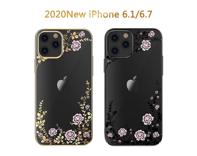 

Чехол PQY Flora для iPhone 12/12 Pro Золотой Kingxbar IP 12 6.1