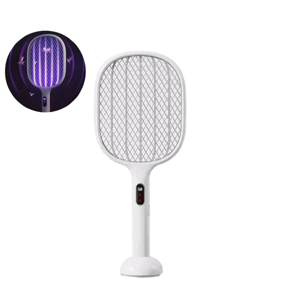 Электрическая мухобойка Qualitell S1 Pro Digital Electric Mosquito Swatter Белая 