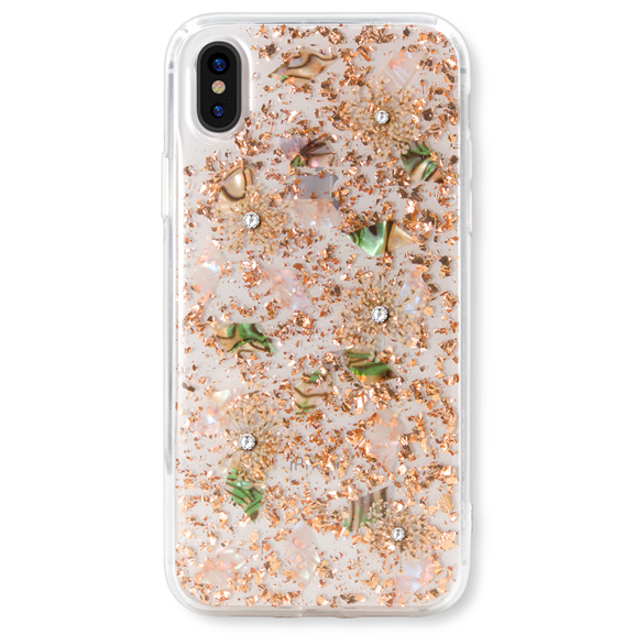 Чехол PQY Shell для iPhone Xs Розовое золото 