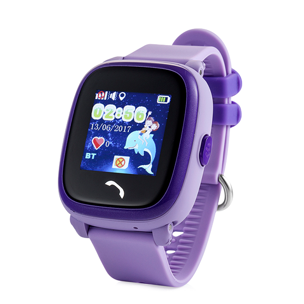 Детские водонепроницаемые GPS часы Wonlex GW400S Фиолетовые 