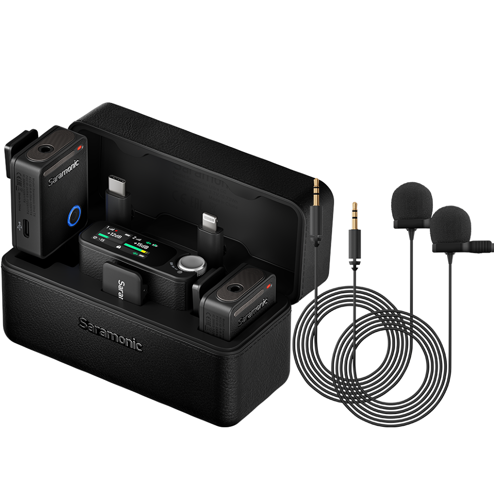 Радиосистема Saramonic Ultra Чёрная + 2 петличных микрофона 