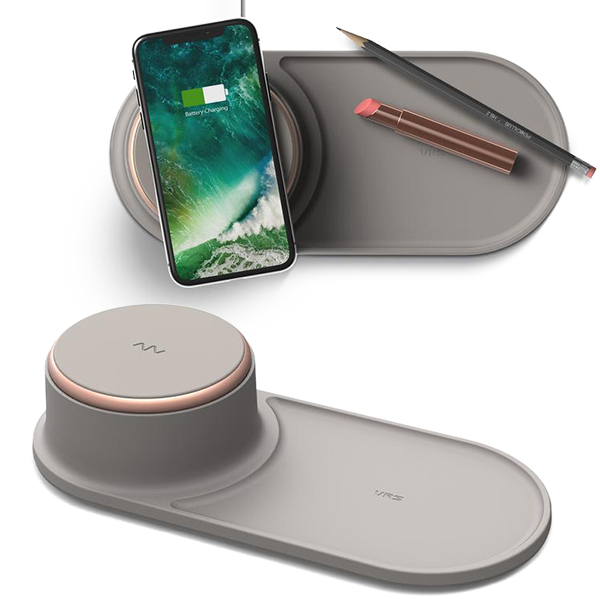 Беспроводная зарядка VRS Design Halo Tray Warm Gray 