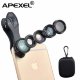 Комплект объективов Apexel 5-in-1 DG5H для смартфона - Изображение 178466