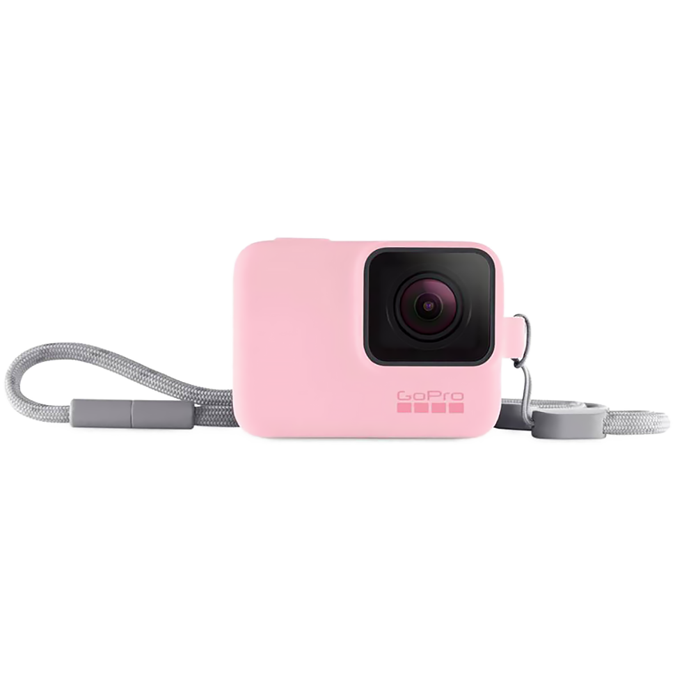 Силиконовый чехол с ремешком GoPro Sleeve + Lanyard Neon для HERO5/6/7 Розовый 