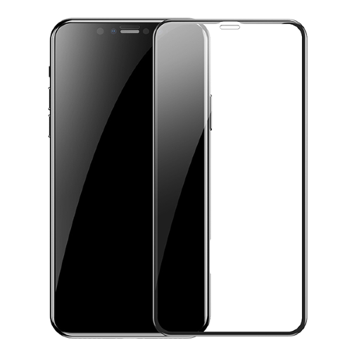 Стекло Baseus 0.23mm tempered glass для iPhone Xs Max (2 шт) Черное 
