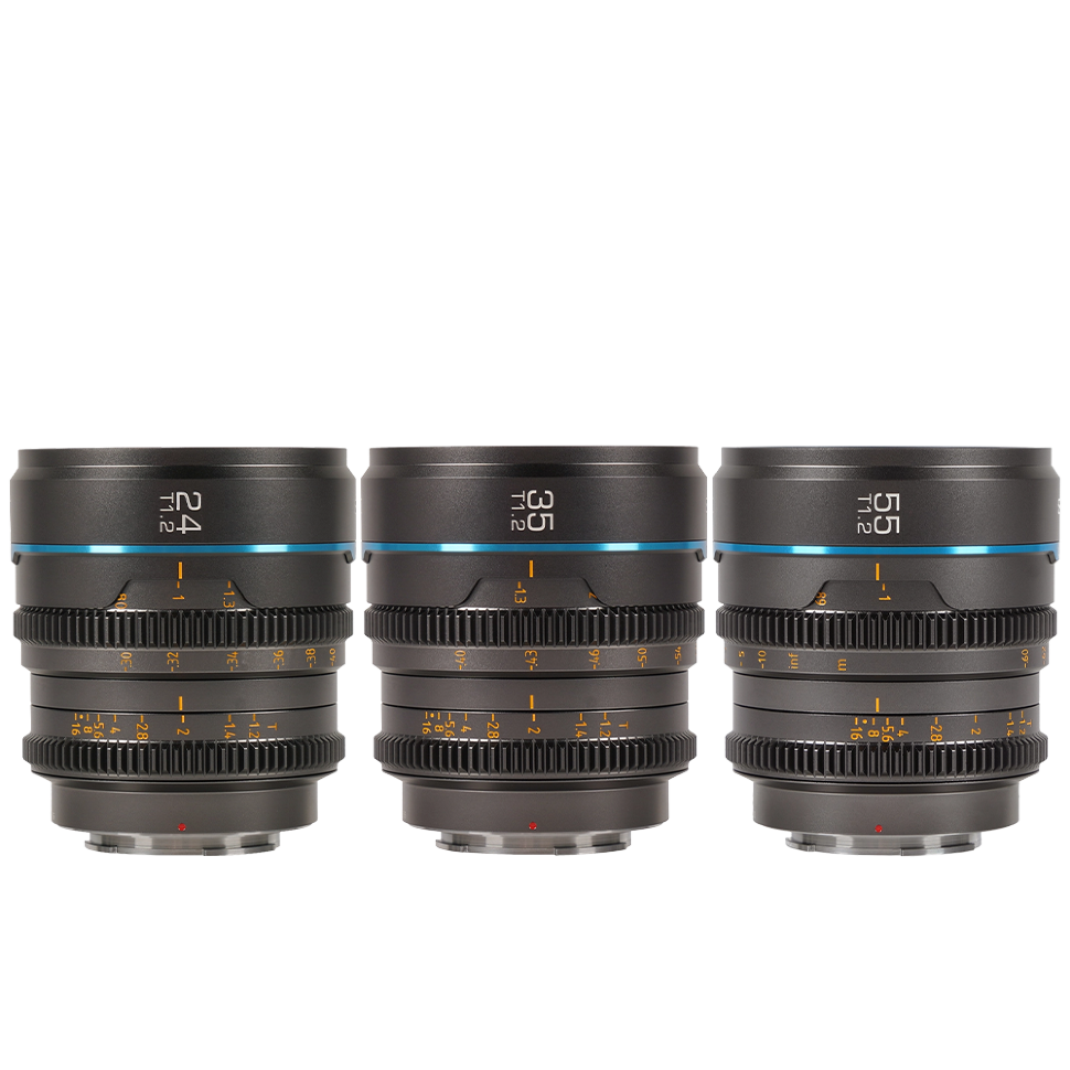 Комплект объективов Sirui Nightwalker 24/35/55mm T1.2 S35 Micro 4/3 Серый 