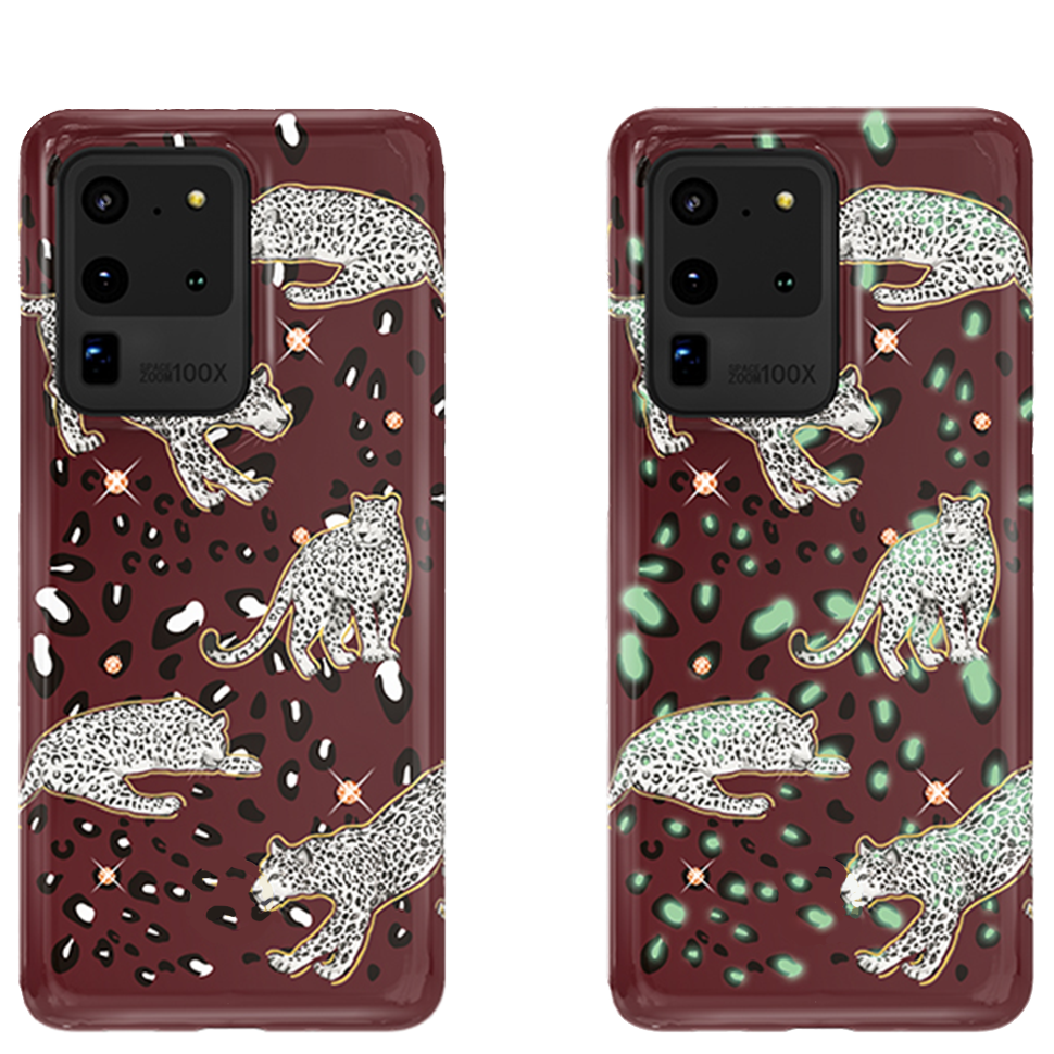 Чехол PQY Spring для Galaxy S20 Ultra Red Leopard 