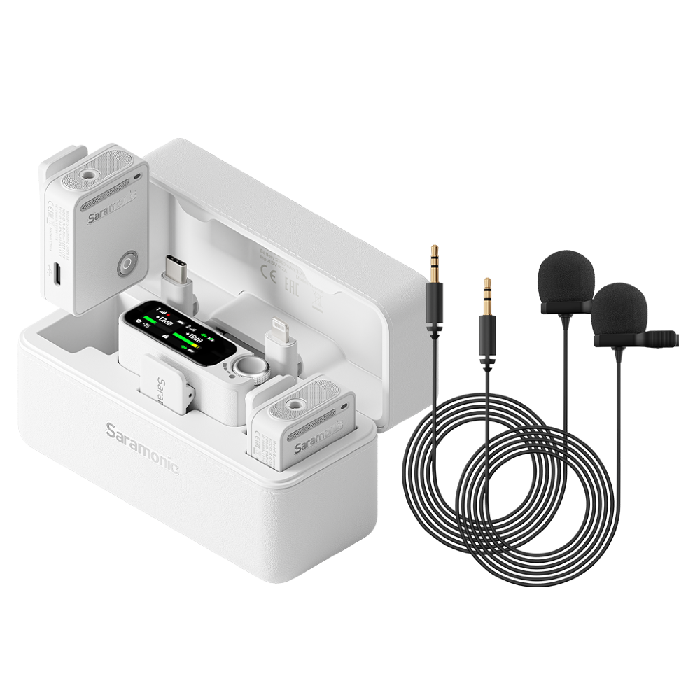 Радиосистема Saramonic Ultra Белая + 2 петличных микрофона 