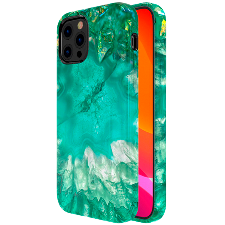 Чехол PQY Agate для iPhone 12 Pro Max Зелёный 