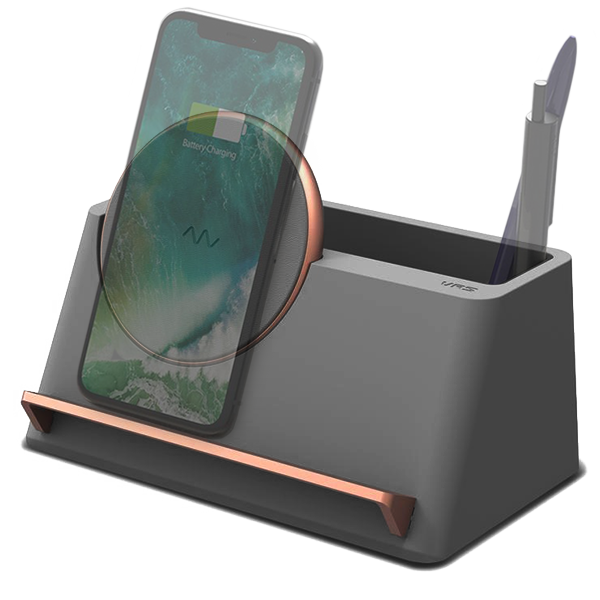Беспроводная зарядка VRS Design Halo Box Charcoal Black 
