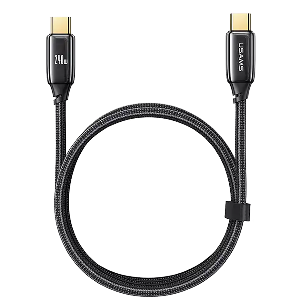 Кабель USAMS US-SJ580 U82 Type-C 240W 1.2м Чёрный 