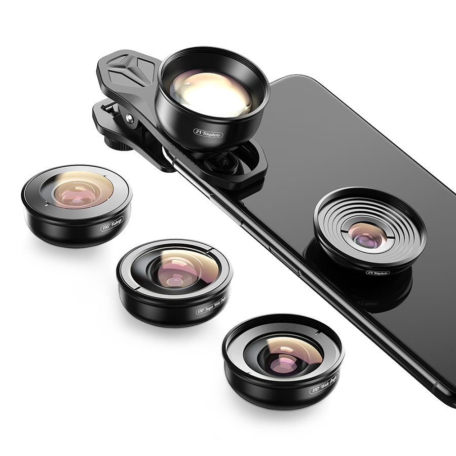 Комплект объективов Apexel 5-in-1 HB5 для смартфона 