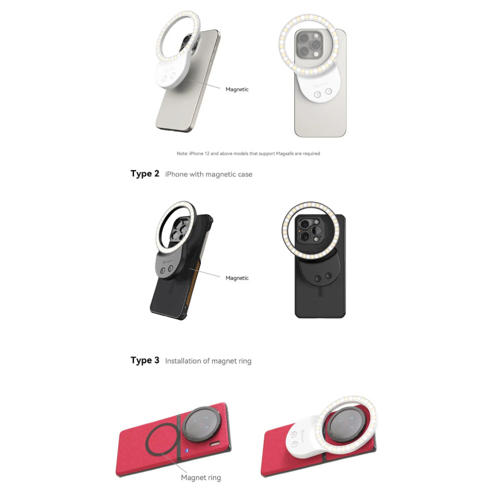 Кольцевой осветитель FotorGear GH06 MagSafe Ring light Чёрный 10378