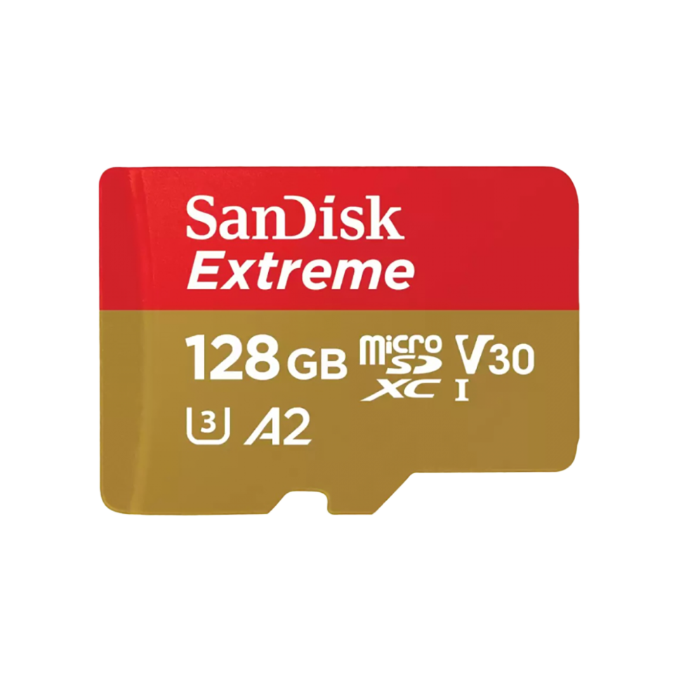 Карта памяти SanDisk Extreme microSDXC 128 ГБ Class 10 V30 A2 U3 