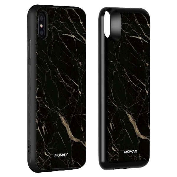 Чехол с аккумулятором Momax: Q.Power Pack 6000mAh для iPhone Xs Max Чёрный мрамор 