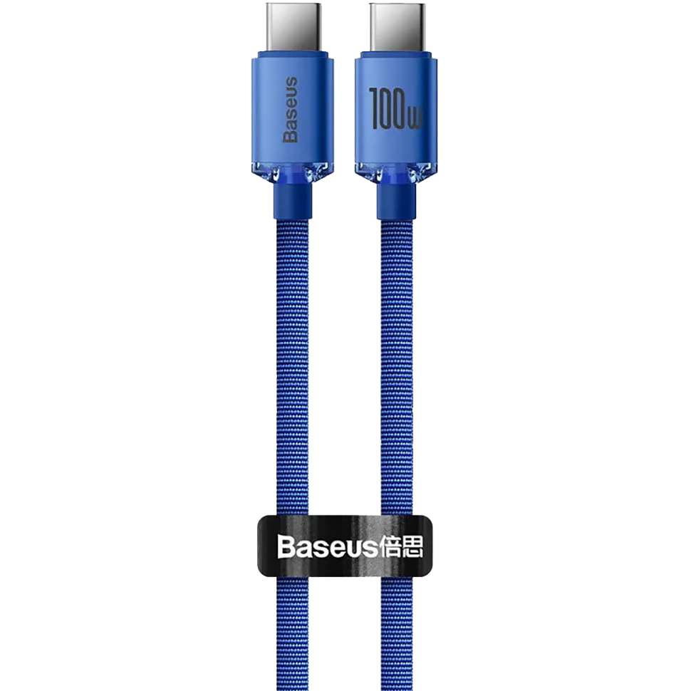 Кабель Baseus Crystal Shine CW-FXP Type-C 100W 2м Синий 
