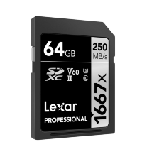 Артикул: 19123. Карта памяти Lexar SDXC 64Gb V60 UHS-I U3