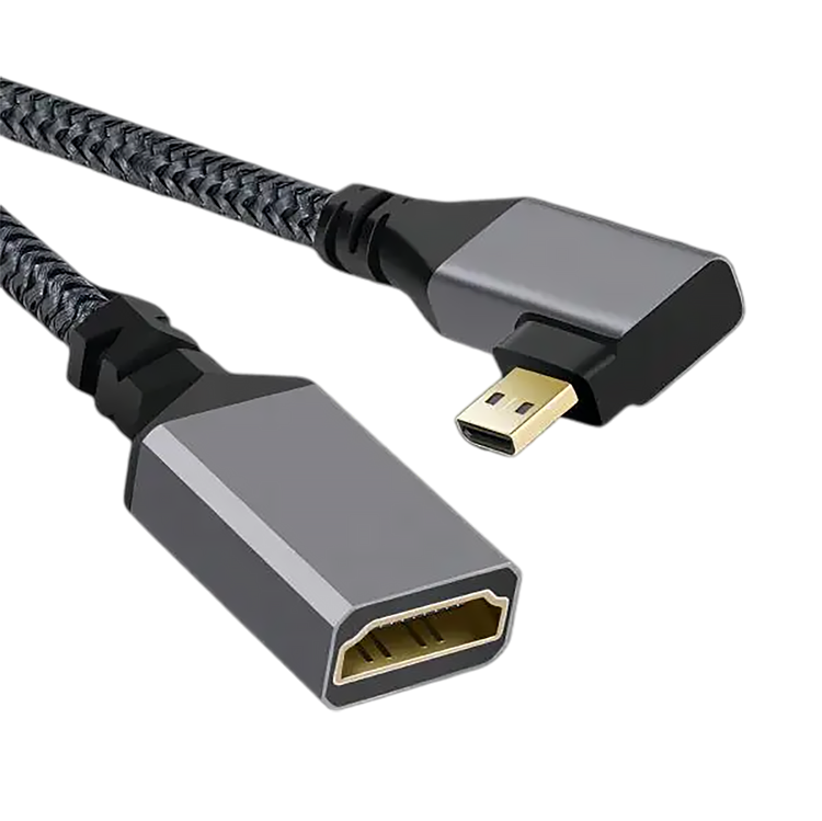 

Кабель угловой левый Digitalfoto Micro HDMI - HDMI Extension 20см 4KMICROL-HDMIF