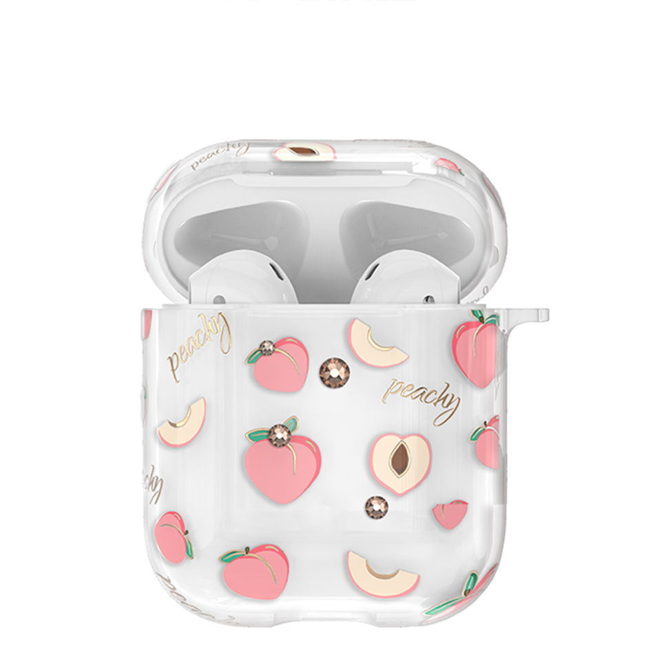 Чехол PQY Fruit для Apple Airpods Peach 
