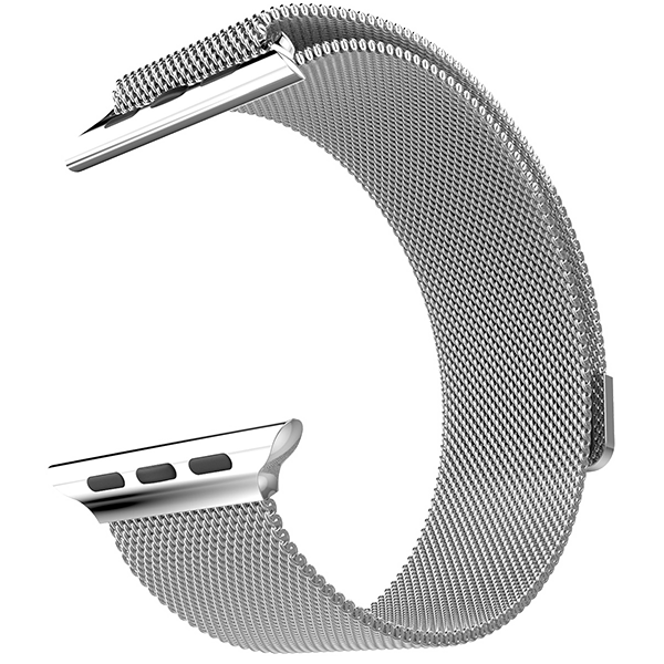 Браслет сетчатый миланский Milanese для Apple Watch 42/44 мм Серебро 