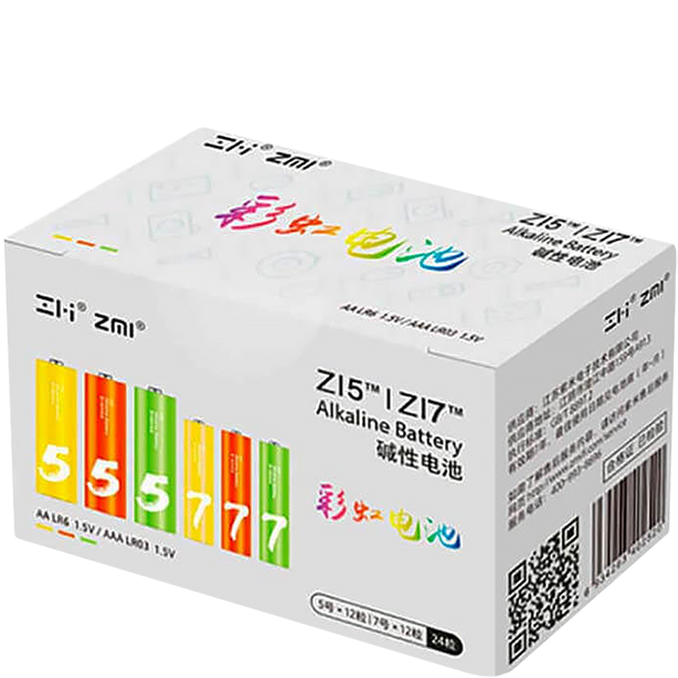 Батарейки ZMI Rainbow ZI5(АА) + ZI7(ААА) (24 шт) 