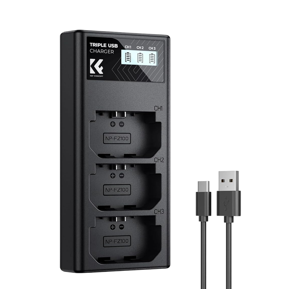 Зарядное устройство K&amp;F Concept Triple Slot для NP-FZ100 preOrder=01.06.2025