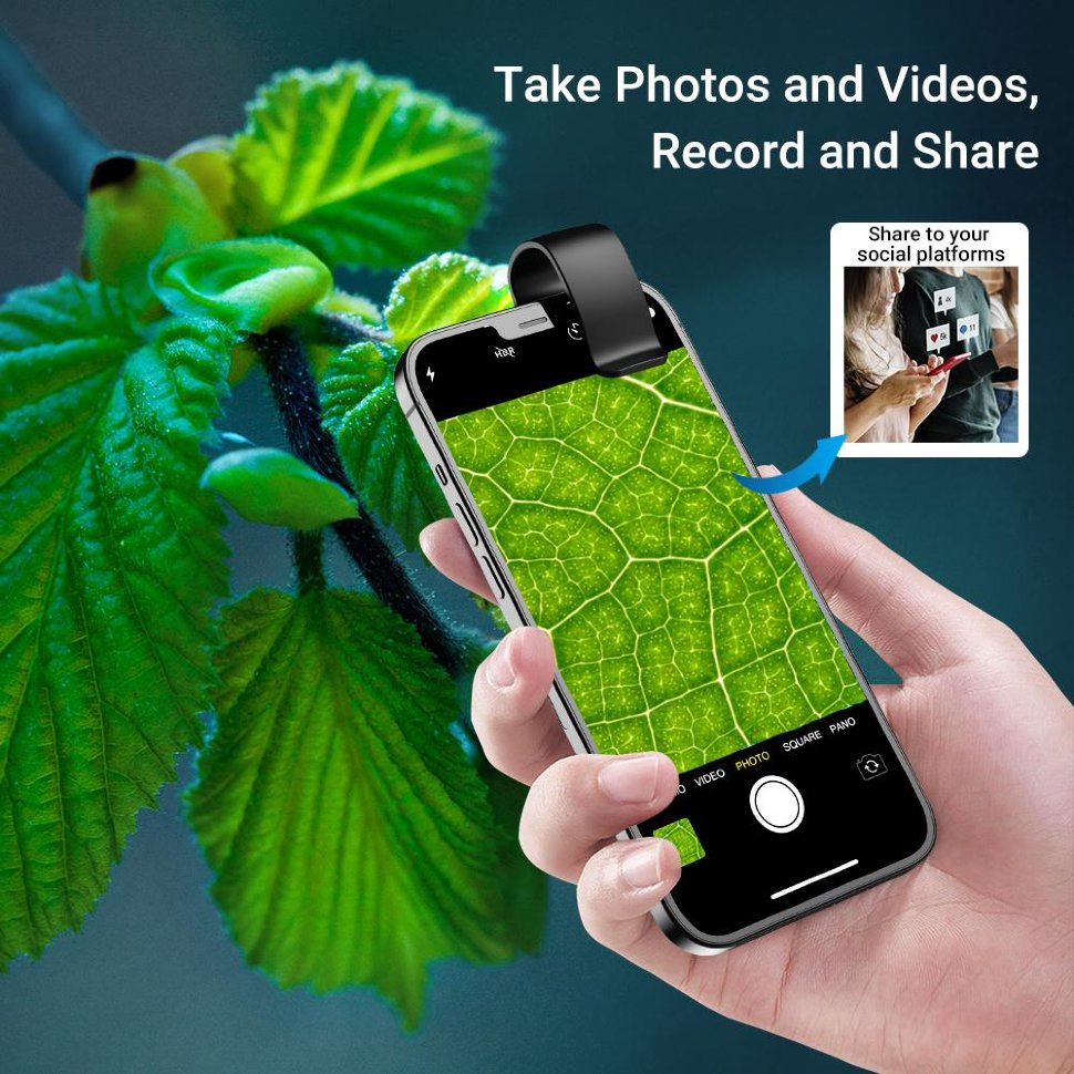 

Объектив - микроскоп Apexel Mobile Microscope 200X для смартфона APL-MS002