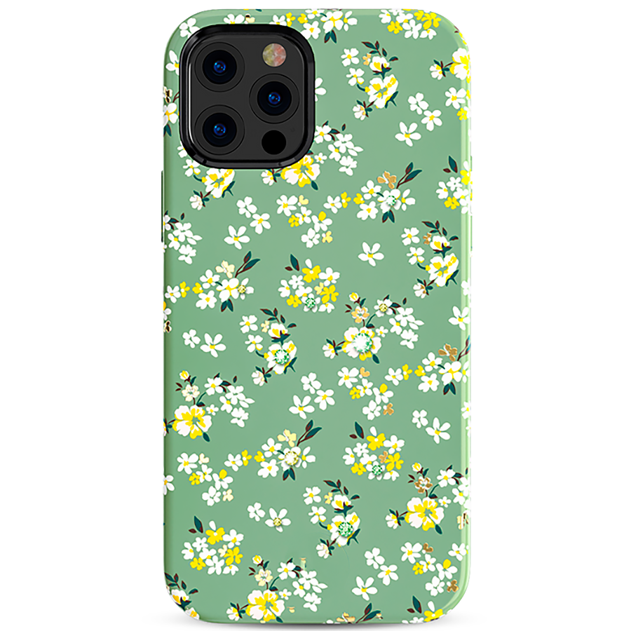 Чехол PQY Blossom для iPhone 12/12 Pro Зелёный 
