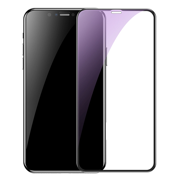 Стекло антибликовое Baseus 0.23mm для iPhone Xs Max Чёрное 